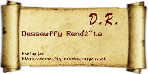 Dessewffy Renáta névjegykártya
