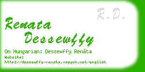 renata dessewffy business card